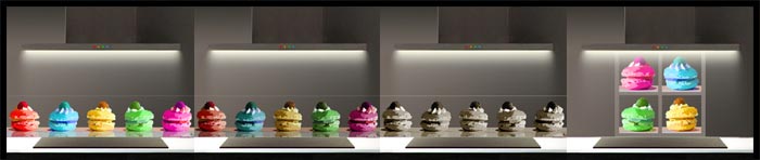 crédence en verre décor macarons