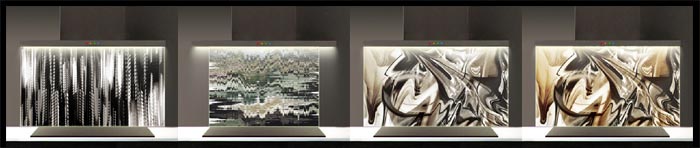 crédence verre décor volutes