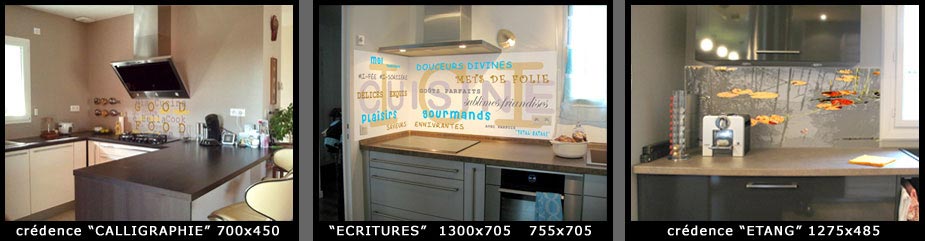 crédences de cuisines en verre décoré