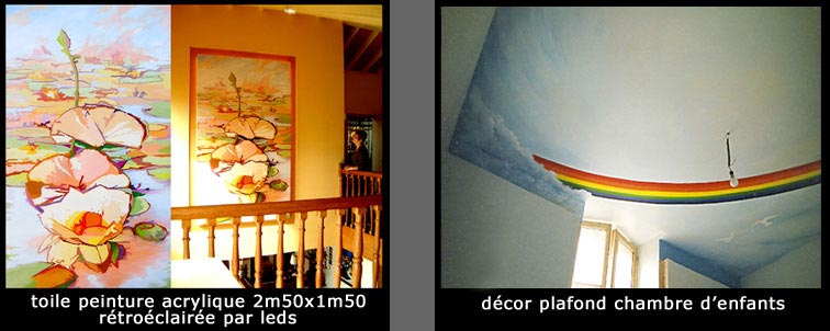 tableau_peinture-lotus_décor-plafond